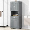 Tramull Tall Bathroom Cabinet with Tilt-Out Laundry Hamper, Double Storage Doors & Removable Cloth Basket - 3 of 4