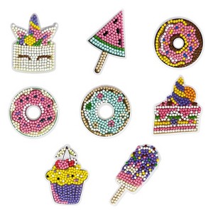 Wrapables Diamond Art Kits, 5D Gem Painting DIY Arts & Crafts Stickers, 8pcs Sweet Treats - 1 of 4