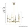 Hunter Fans 27" Briargrove Ceiling Light Painted Modern Brass Chandelier - Elegant 6-Bulb Design for Indoor Spaces - 3 of 4