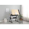 CENGHU Adjustable Tilt Desktop Multifunctional Desk with Drawers, Writing Desks with Storage & Stool, Home Office Desk, Drawing Drafting Table Desk - 3 of 4