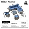 XIZZI Premium Outdoor Swivel Chair Sofa Set in 7 Colors, Modular Patio Seating with Swivel Chairs, Add-Ons Like Coffee Table and Fire Pit - 3 of 4