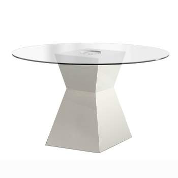 45" Grimsby Round Dining Table White - HOMES: Inside + Out