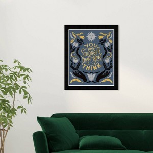 15" x 21" Motivational II Typography and Quotes Framed Wall Art Print Blue - Wynwood Studio: Digital Art, Modern Decor, FSC Wood Frame - 1 of 4