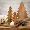 Mango Wood Large Tree Accents Brown 16.5" & 14.5" Wood Set of 2 - 3 of 4