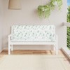 vidaXL Polyester Garden Bench Cushions, 2 Piece Set with Leaf Pattern, Indoor/Outdoor Use, Water Repellent and Durable - 2 of 4