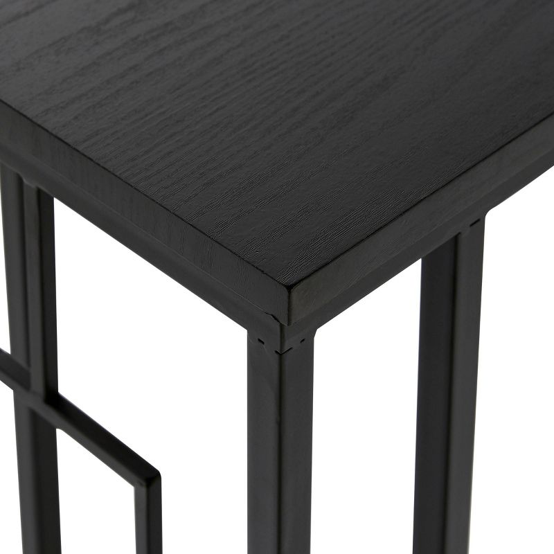 Contemporary Metal and Wood Accent Table Black - Olivia &#38; May, 4 of 6