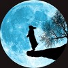 Men's Design By Humans Moon Bunny By Maryedenoa T-Shirt - 2 of 4