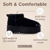 CUSHIONAIRE Hippy Women’s Platform Ankle Boots – Genuine Suede, Faux Fur Lining, Cozy Winter Slip-On Design, Comfortable Footwear - 2 of 4