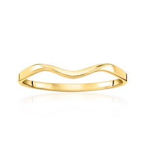 Pure Collection by Ross-Simons Italian 14kt Yellow Gold Curvy Ring Size 7 - 1 of 4