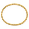 Black Bow Jewelry 4.5mm 14k Yellow Gold Fancy Swirl Hinged Bangle Bracelet , 8 Inch - 2 of 4