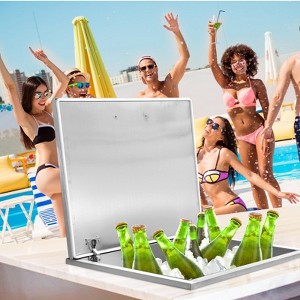 Garvee Drop In Ice Chest, Drop In Cooler, Stainless Steel Ice Chest with Hinged Cover, Wine Coller for Home and Commercial - 1 of 4