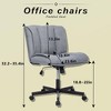 RISOKEYS Armless Desk Chairs with Wheels Office Chair with Technical Cloth Adjustable Swivel Task Chairs for Home Base,for Living Room Bedroom - 3 of 4