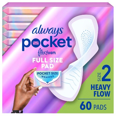Always Pocket Flexfoam Size 2 Unscented Pads - Heavy