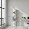 Basicwise Modern 9-Tier Wooden Tree Bookshelf Vertical Book Storage Rack Design Space-Saving Floor Standing Bookcase for Living Room Bedroom or Study - 2 of 4