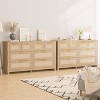 Acekool 8-Drawer Rattan Dresser, Boho Modern Chest with Woven Fronts & Storage Organizers for Bedroom, Hallway, Living Room - Natural - 4 of 4