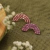 SOHI Women's Pink Semi Stud Earrings - 2 of 3