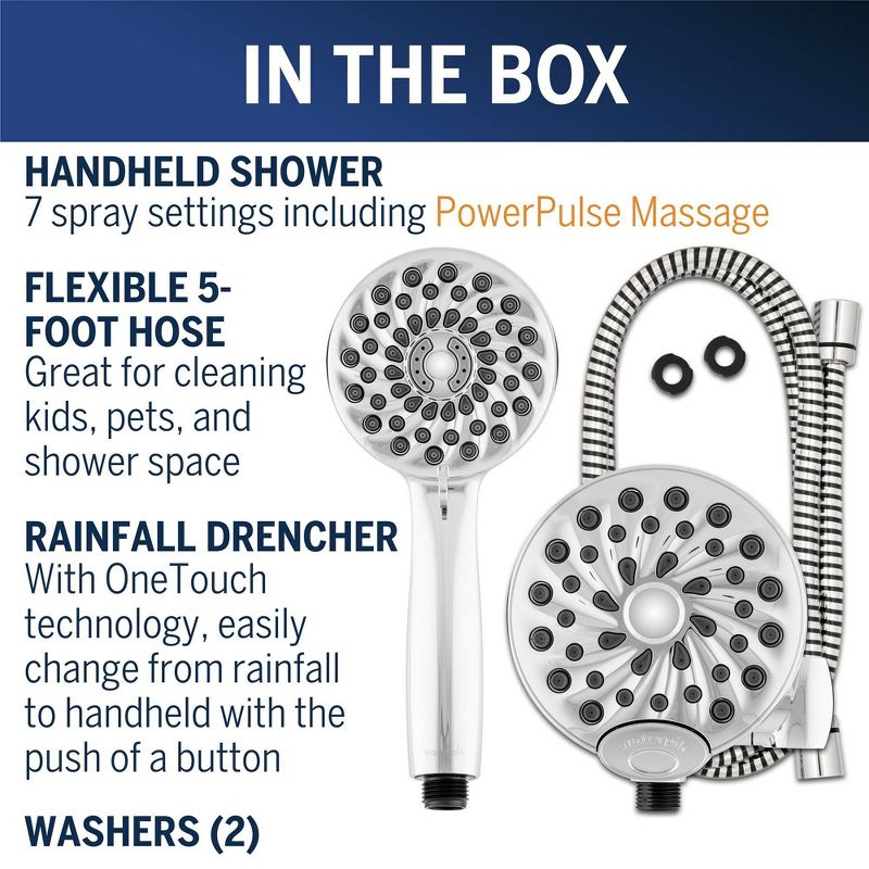 Push Button Combination Shower Head - Waterpik, 5 of 14