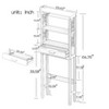 VANIRROR Over The Toilet Storage Cabinet, White with 1 Drawer and 2 Shelves, Bathroom Organizer Rack for Space-Saving Storage in Small Bathrooms - 3 of 3