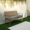55" x 18" x 2" Sunbrella Canvas Tufted Outdoor Bench Cushion - Sorra Home - 2 of 2
