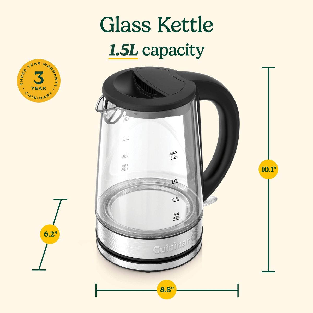 Cuisinart Clear 1.5L Kettle - thumbnail 8