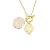 Slickblue Gold Coin Pendant Necklace, Printed Medallion Design, Lobster Clasp, Long Length, 18" - 4 of 4