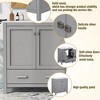 NicBex 30/36/60/72"Bathroom Vanity Set with Ceramic Sink,2 Doors&1 Drawer,Multifunctional Storage Cabinet Combo,4" Faucet Hole(No Faucet) - 4 of 4