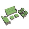 UPTION 6-Piece Steel Outdoor Patio Conversation Seating Set - 3 of 4