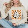 Simply Sage Market Women's Graphic Sweatshirt Checkered Flower Ghost - 2 of 4