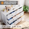 Garvee Modern 6 Chest of Drawer Dresser – Stylish Wood Organizer with Deep Drawers and Nickel Round Handles for Ample Storage in Bedroom - 4 of 4