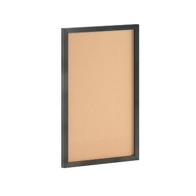 Emma + Oliver Wall Mount Cork Board with Solid Pine Frame and Wooden Push  Pins, 20 x 30, Black