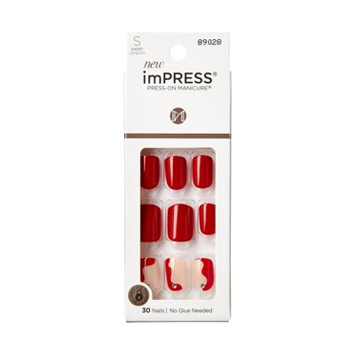 KISS Products Short Square Press-On Fake Nails - Adore You - 33ct