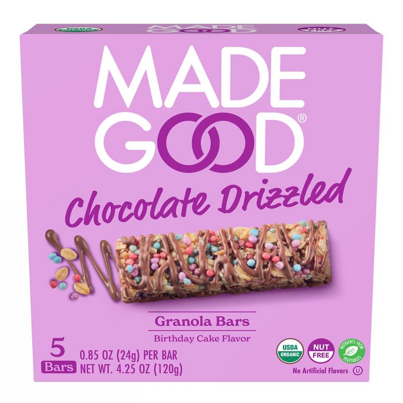 MadeGood Chocolate Dipped Granola Bar Birthday Cake - 5ct / 4.2oz, 1 of 9