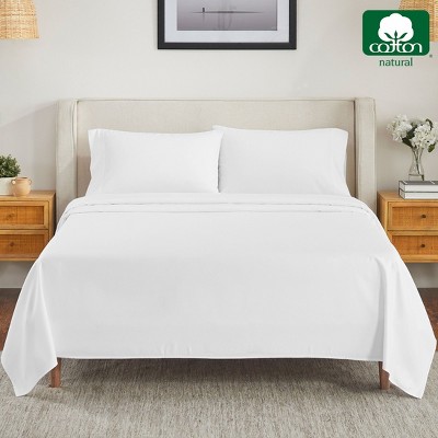 California King Bright White Cotton Deep Pocket Sheet Set