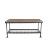 Newport Coffee Table Gray/Natural - Boraam: Metal Frame, Fir Wood Top, 42" L x 24" W x 18" H - 3 of 4