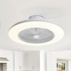 Airsurfer 22'' RGB/Enclosed/Low Profile White Indoor/Outdoor Smart Ceiling Fan with Light and Remote - 2 of 4