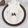 Saro Lifestyle Table Napkin Rings With Wood W Design (Set of 4) - 3 of 4