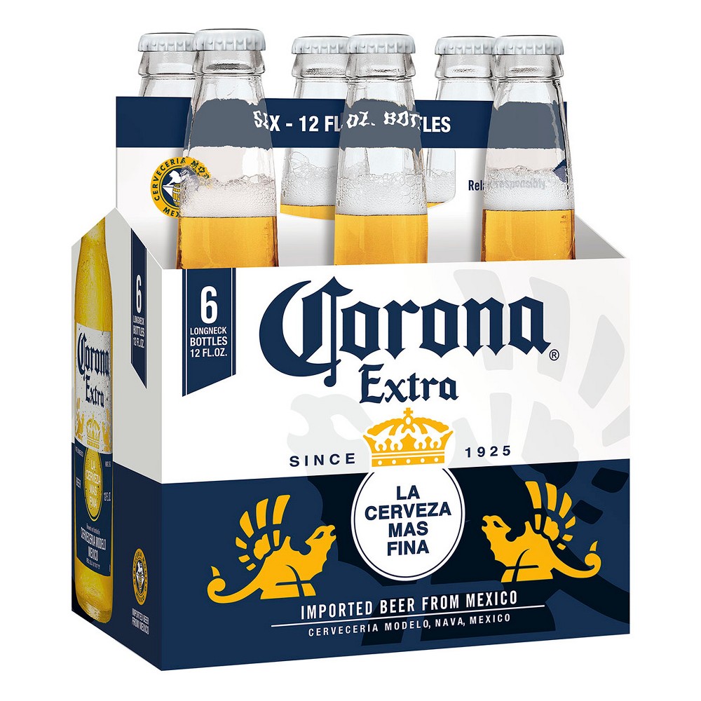 UPC 080660956053 Corona Extra Beer Bottles 12 oz, 6 pk