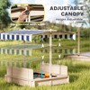 Outsunny Covered Sandbox with Lid with Adjustable Canopy for Kids, Outdoor Play Equipment with Benches, Backyard Outdoor Activity Sensory Toy - 3 of 4