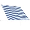 VidaXL Retractable Awning 78.7"x59.1" Blue and White - 4 of 4