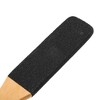 Unique Bargains Wooden Silicon Dual Sided Foot File Coarse and Fine Pedicure Removes Dead Skin Carbide Beige Black 1 Pc - 3 of 4