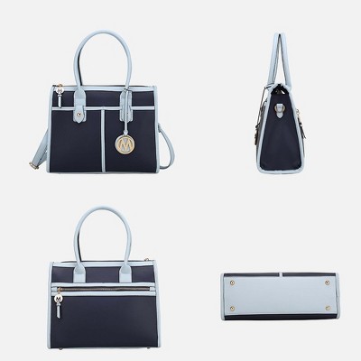 MKF Collection Livia Women's Satchel Bag Vegan Leather by Mia K - Pink Wine — фото 4