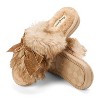 Dearfoams Women's Bianca Pile Slide Slipper with Bow - 3 of 4