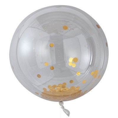 Ginger Ray Balloon Large Confetti Gold