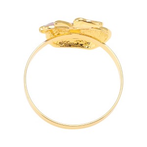 Unique Bargains Napkin Rings Stainless Steel Red Green Gold Tone 1 Pc - 1 of 3