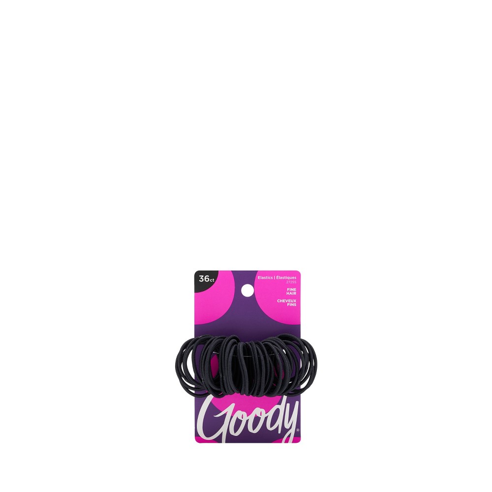 Photos - Hair Styling Product Goody Ouchless 2MM Hair Elastics - 36pk - Black