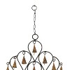 18" x 12" Eclectic Abstract Windchime Brass/Black - Olivia & May: Indoor Hanging Decor, Iron Craftsmanship, Made in India - 3 of 4