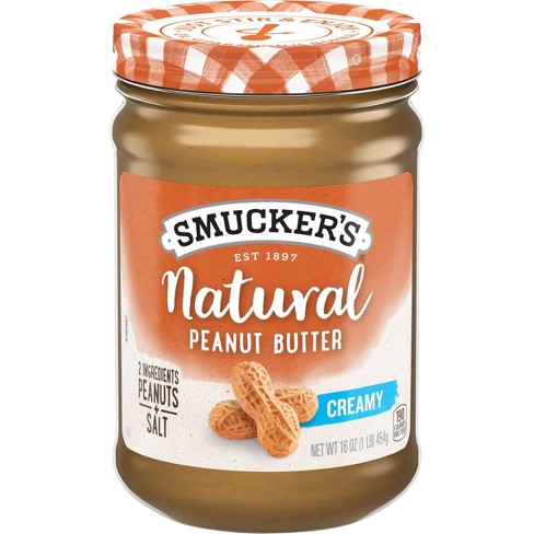 Smucker's Natural Creamy Peanut Butter - 16oz : Target