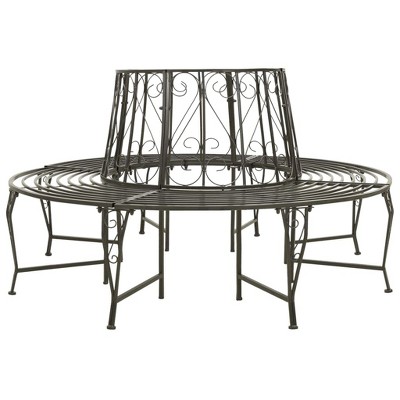 vidaXL Patio Tree Bench, 63" Steel