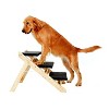 MaseiKar Wood Pet Stairs/Pet Steps - Foldable 3 Levels Dog Stairs & Ramp Perfect for Beds and Cars - Portable Dog/Cat Ladder Up to 110 Pounds - 3 of 4
