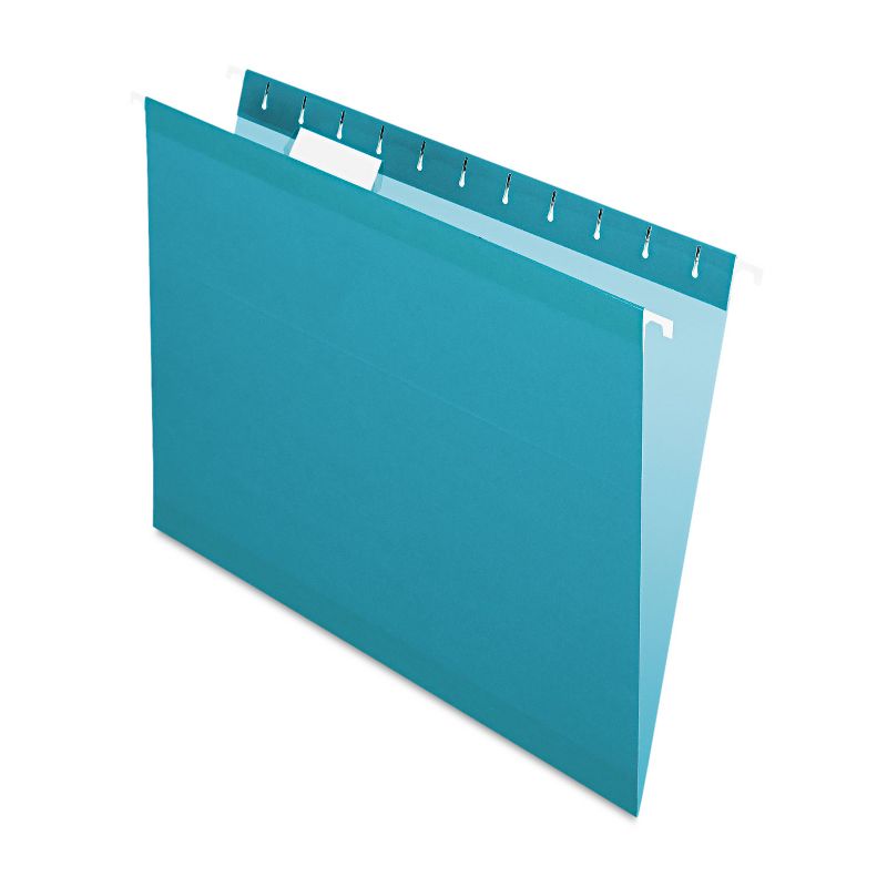 Pendaflex Reinforced Hanging Folders 1/5 Tab Letter Teal 25/Box 415215TEA, 1 of 9